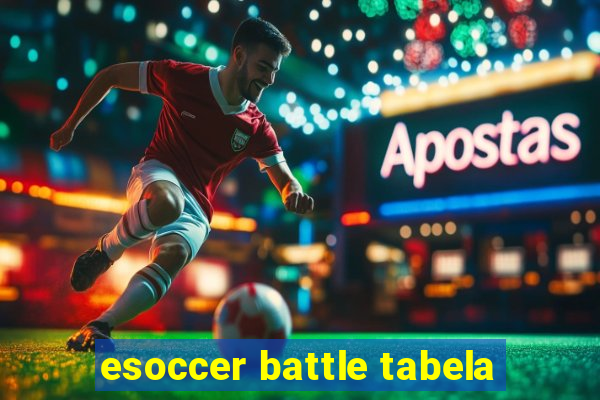 esoccer battle tabela